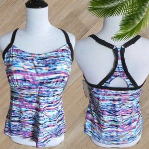 MULTI COLOR TWO PIECE SWIMSUIT